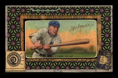 Picture, Helmar Brewing, T206-Helmar Card # 480, Ty COBB (HOF), Horizontal; bat forward, Detroit Tigers